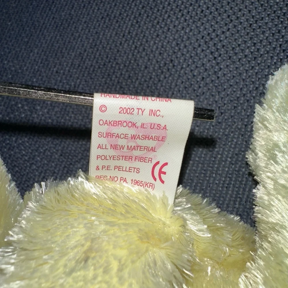 Ty Beanie Babies Sherbet Bear, Yellow Rainbow, 6 inch